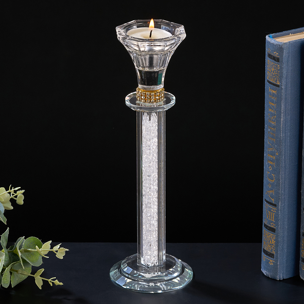 M-YW-62124 (36) Подсвечник из хрустального стекла, 7*7*21,5см.