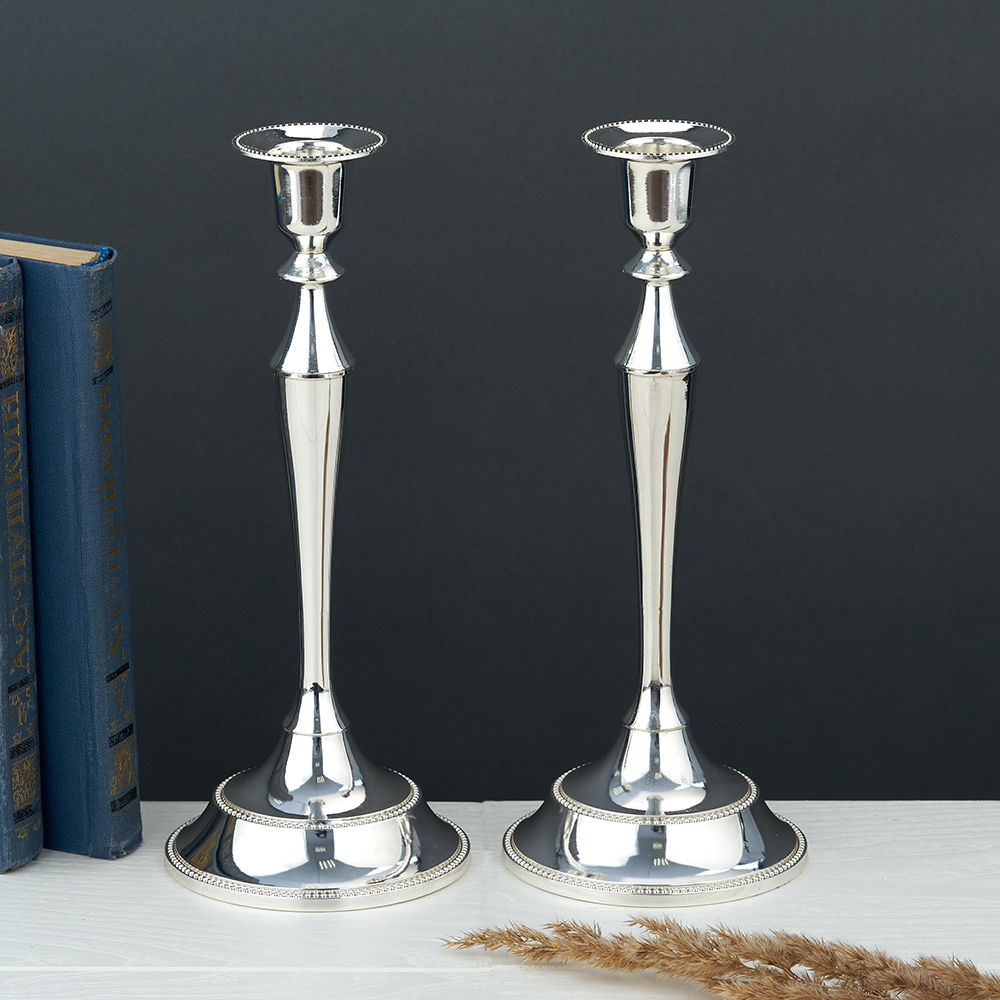 M-YW-05201 (60) Набор из 2-х подсвечников, металлических, 10*10*25 см.