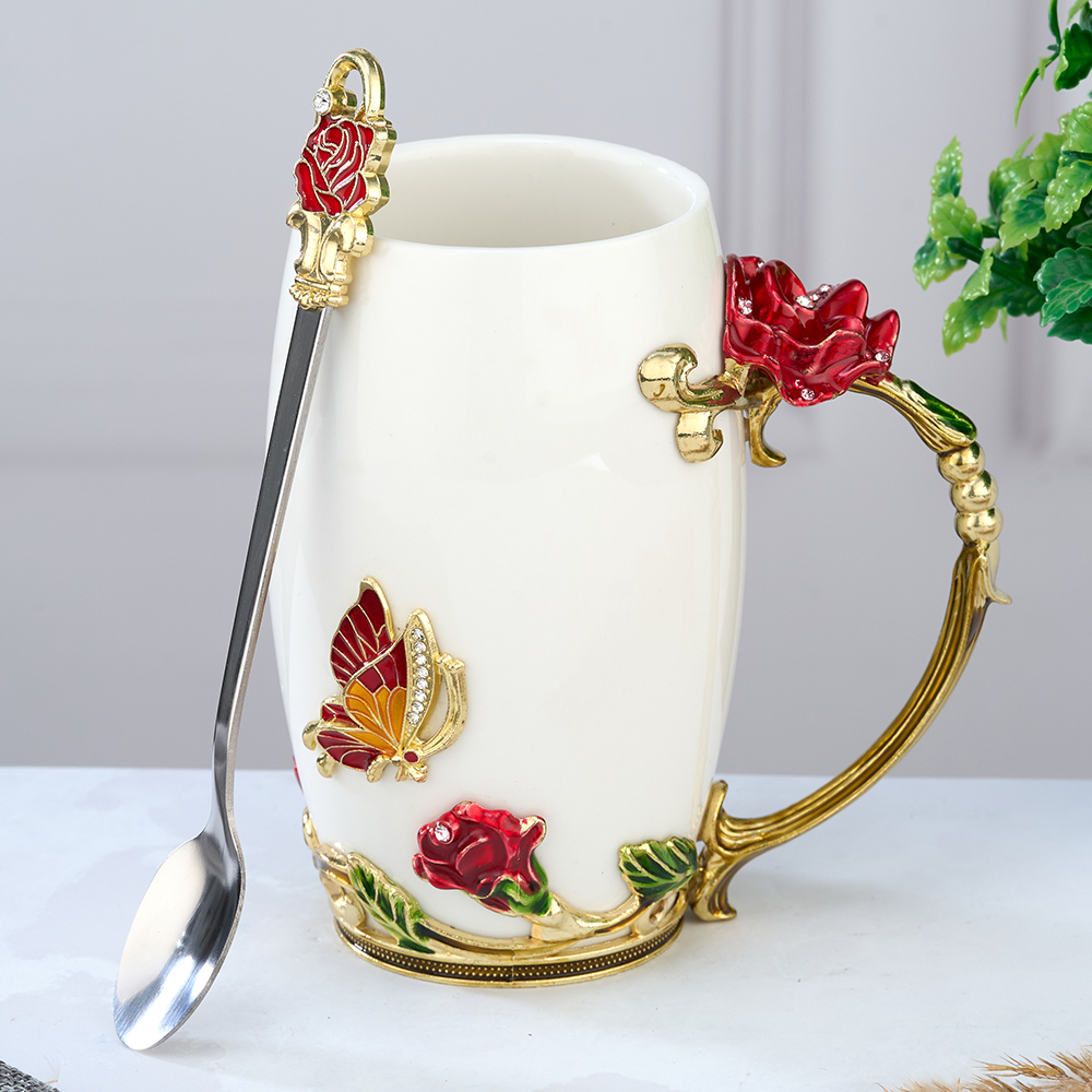 M-75105 (24) Кружка фарфоровая с ложкой 