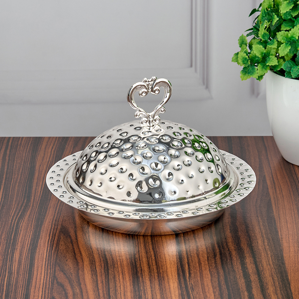 M-YW-5333 (48) Икорница металлическая, 17,5х17,5х11,5 см.