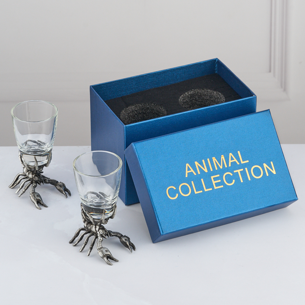 K-3035 (60)  Набор из 2-х стопок-перевертышей "Скорпион" (50мл/стопка) d=4.8см h=9см