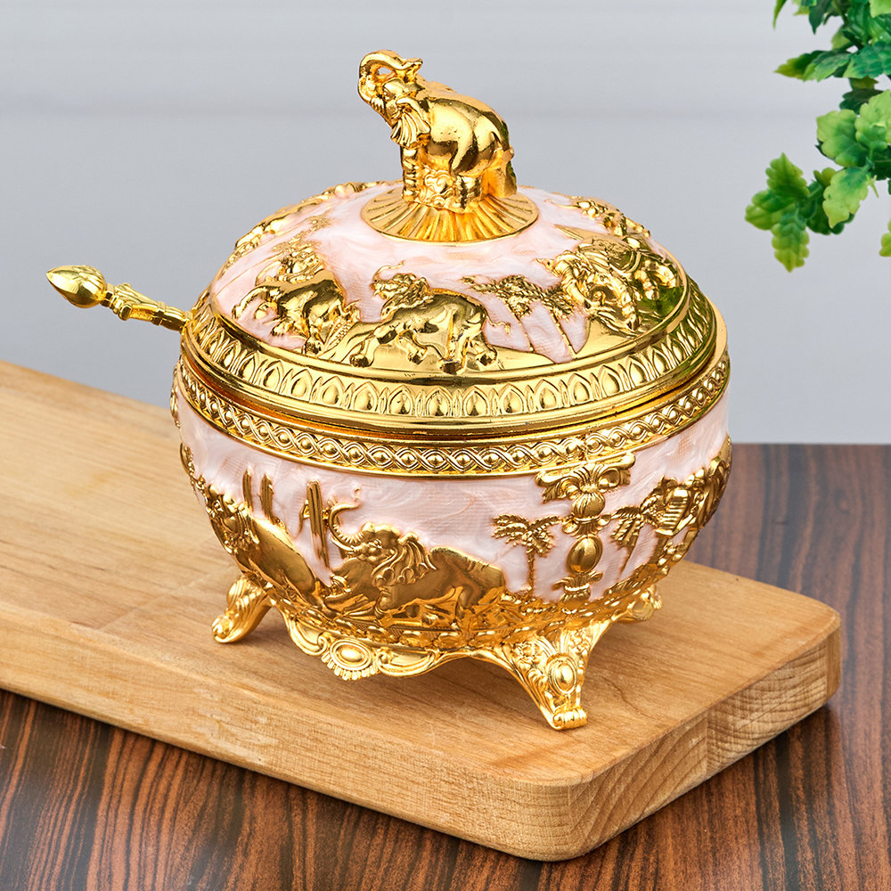 M-YW-041653 (48) Сахарница с крышкой и ложечкой 