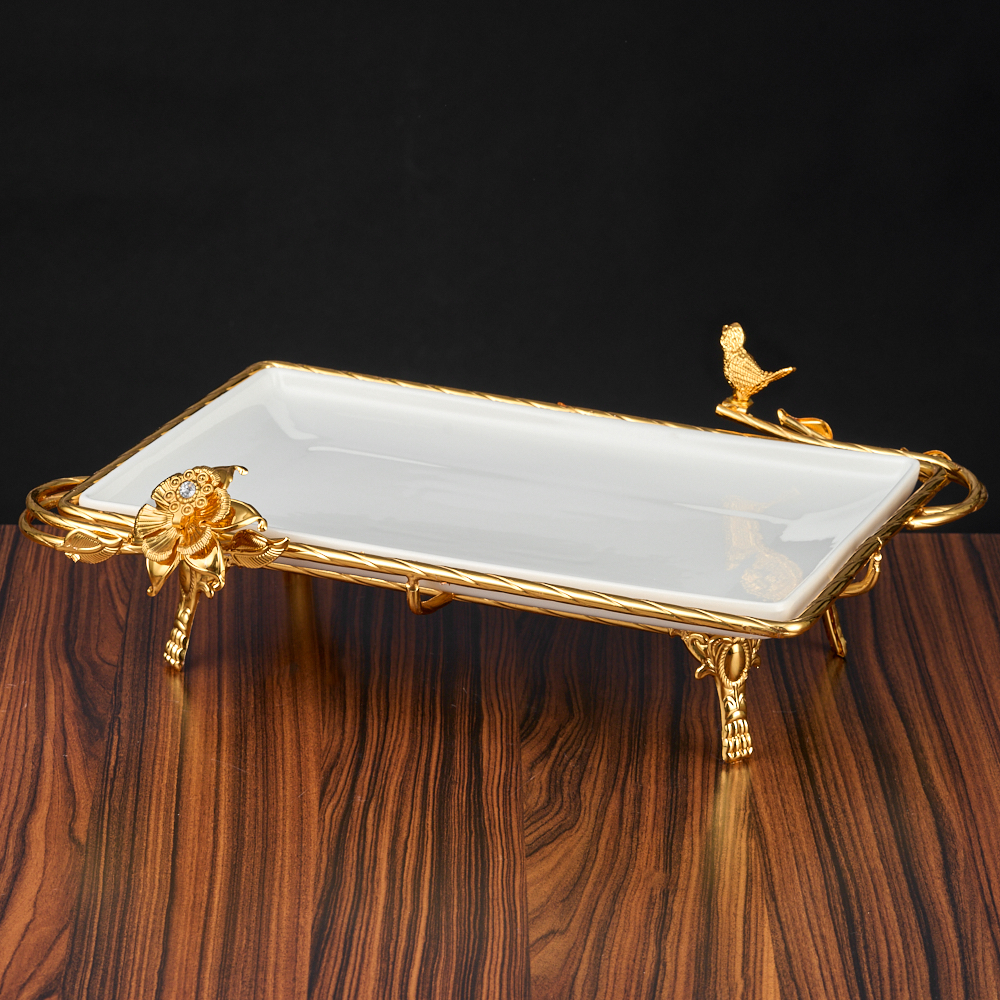 M-62000 (8) Фруктовница с Птичками, 33,5х27х18 см.