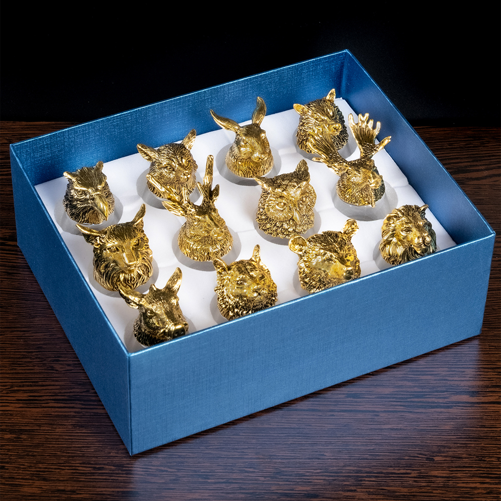 M-62035 (24) Набор из 12 стопок-перевертышей "Охотник", (35мл/стопка), d=4.2. h=7,8 см.