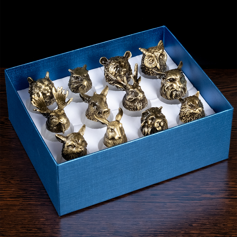 M-62036 (24) Набор из 12 стопок-перевертышей "Охотник", (35мл/стопка), d=4.2. h=7,8 см.