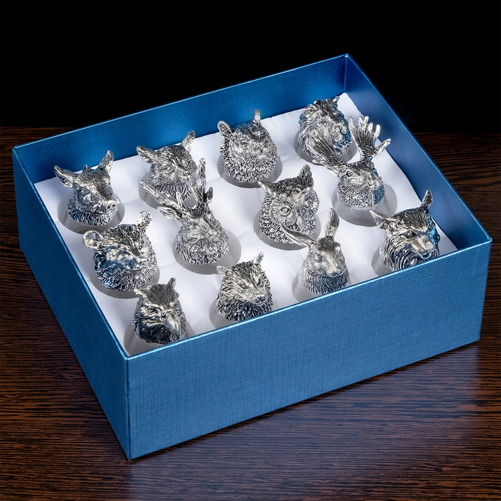 M-62037 (24) Набор из 12 стопок-перевертышей "Охотник", (35мл/стопка), d=4.2. h=7,8 см.