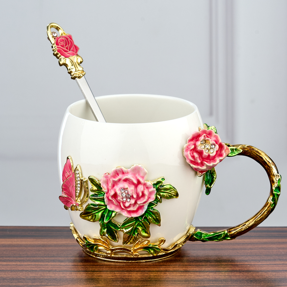 M-96332 (36) Кружка фарфорова с ложкой 