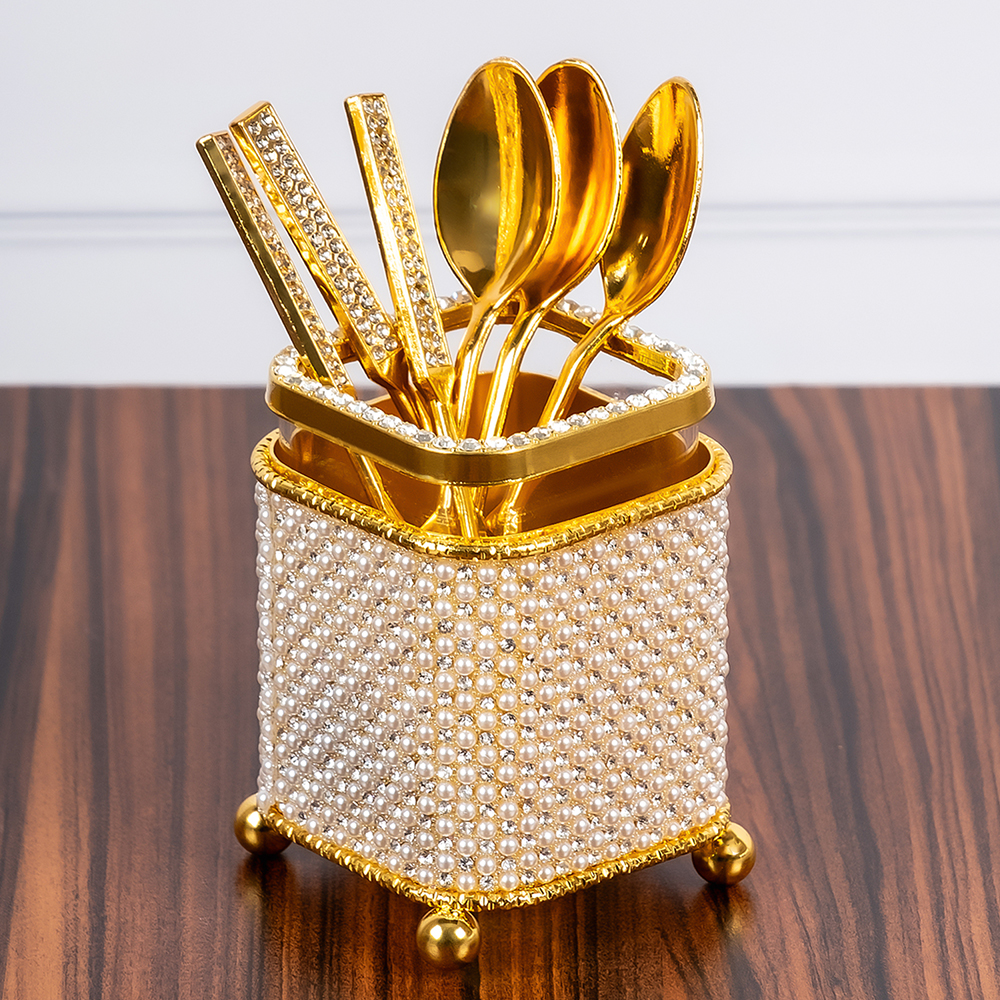 M-YW-5376 (50) Набор из 6 ложек в стаканчике, 6х6х13 см.