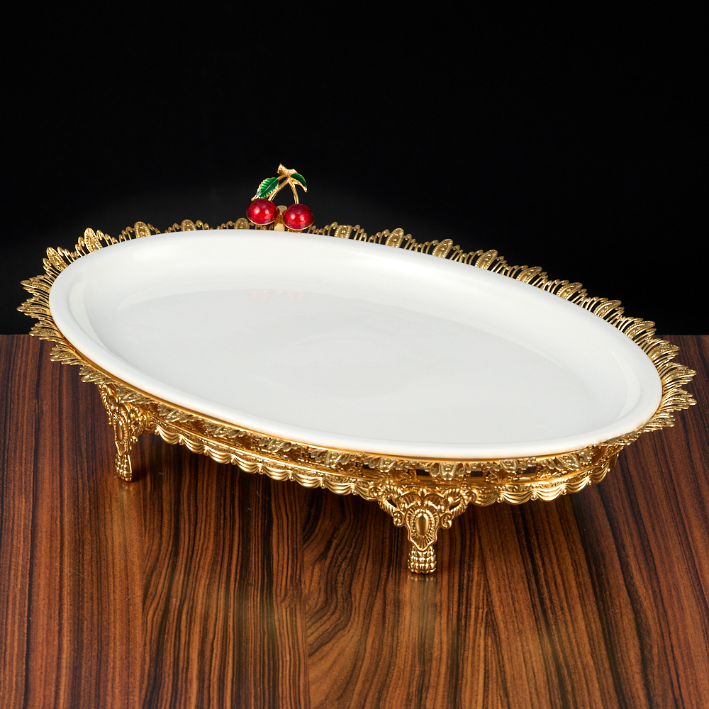 M-62018 (12) Фруктовница с Вишней, 38х27х9 см.