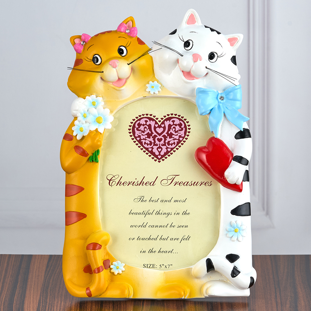 RL91374-1 (24) Фоторамка с влюбленной кошачьей пар