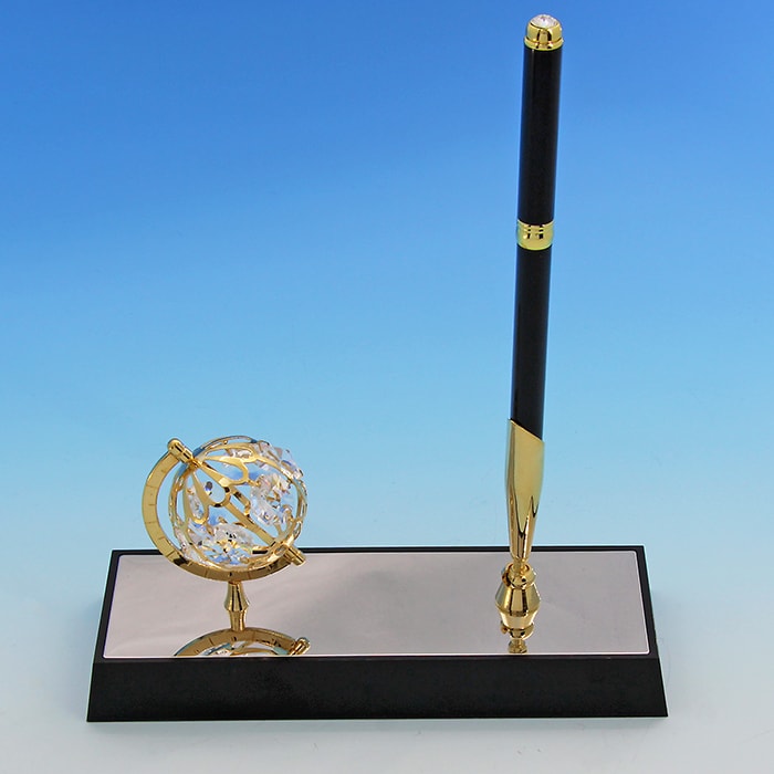 U-3094-17H3/CG (24) 16*6*20см. Ручка на подставке с глобусом